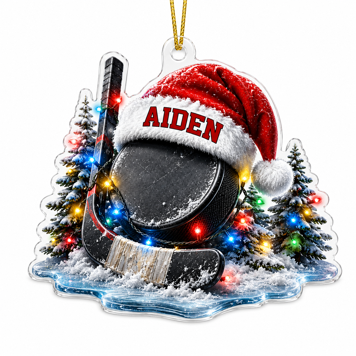 Custom Sports Christmas Acrylic - Ice Hockey