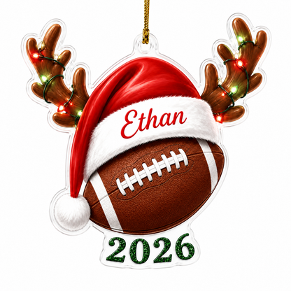 Christmas Sports 2026 American Football Acrylic