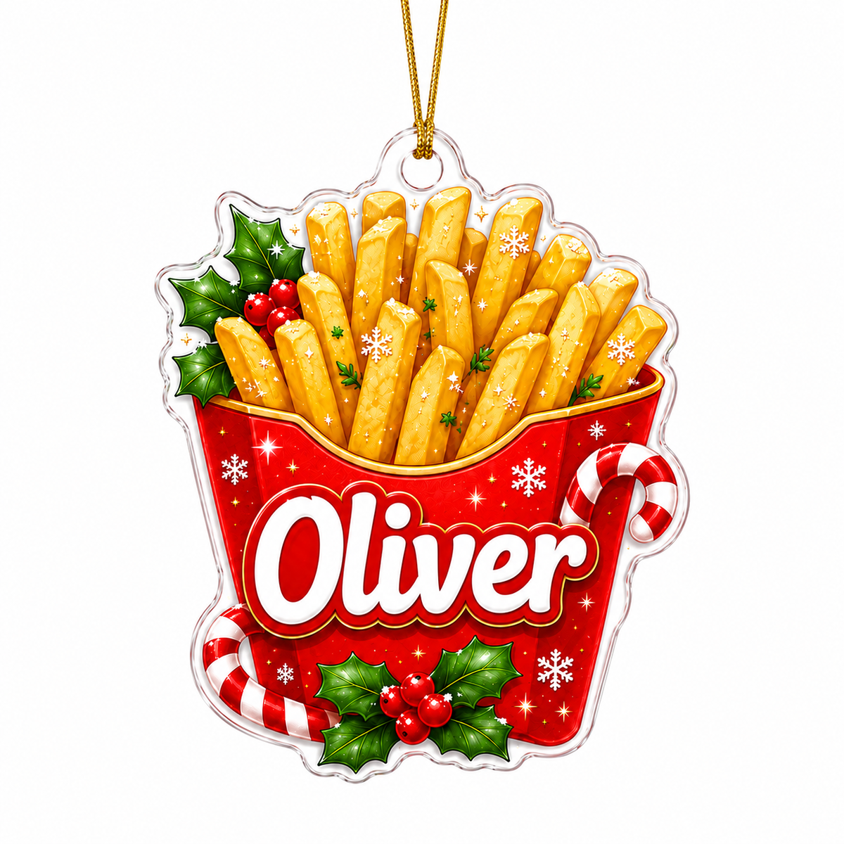 Custom Name Food Acrylic - French Fries