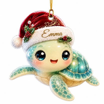 Animal With Santa Hat Sea Turtle
