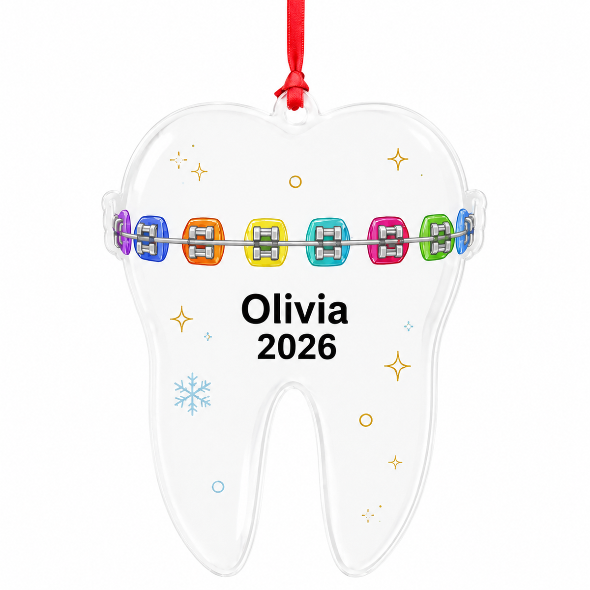 Dental Colorful Braces Tooth