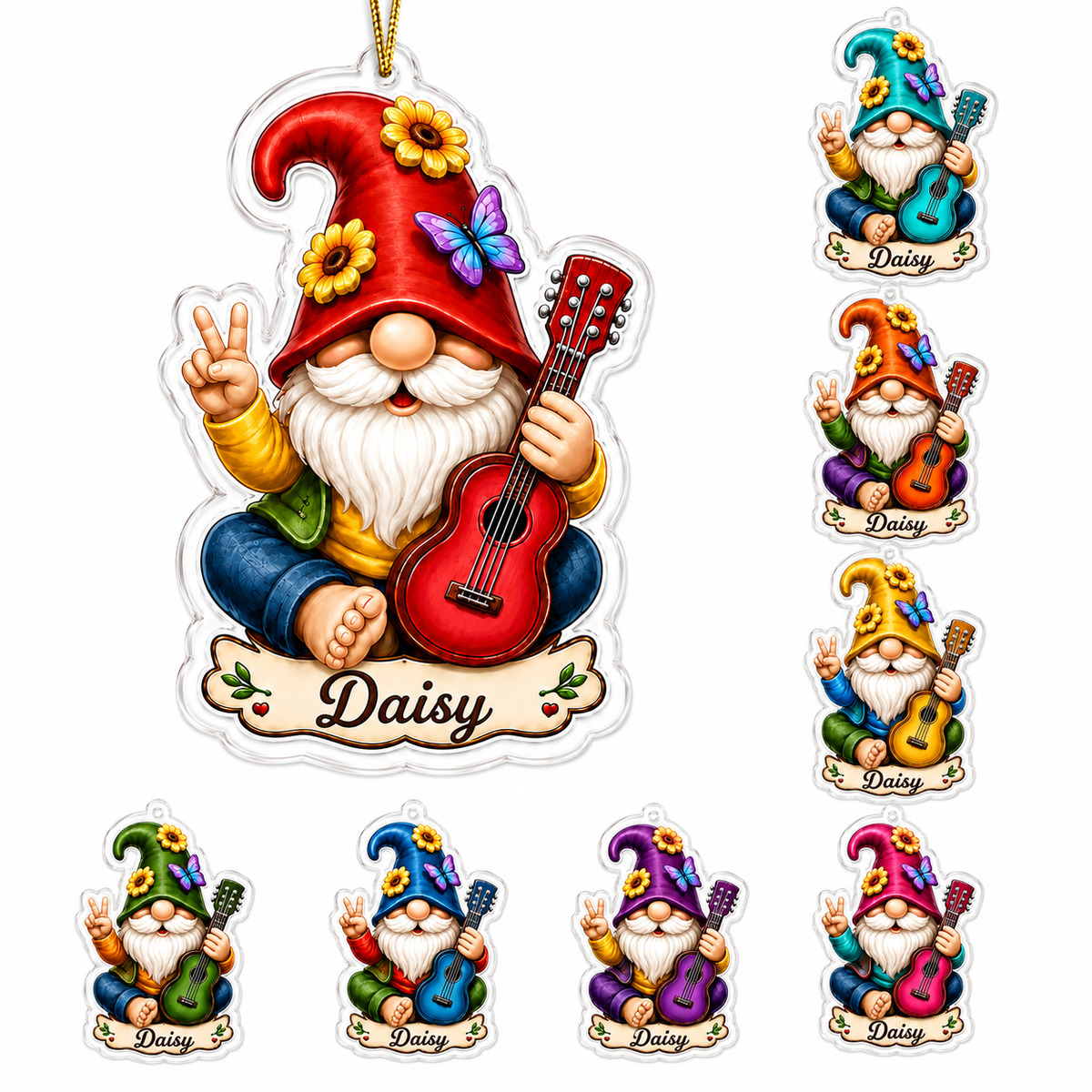 Guitar Custom Name Acrylic - Guitar Gnome