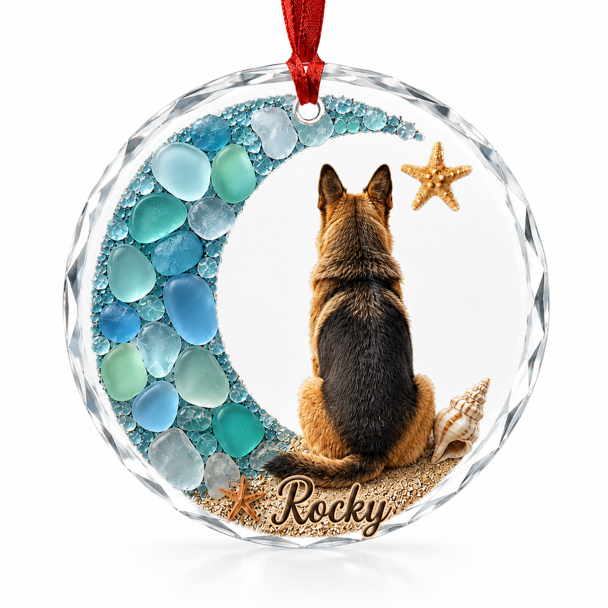 Custom Dog Seashell German Shepherd