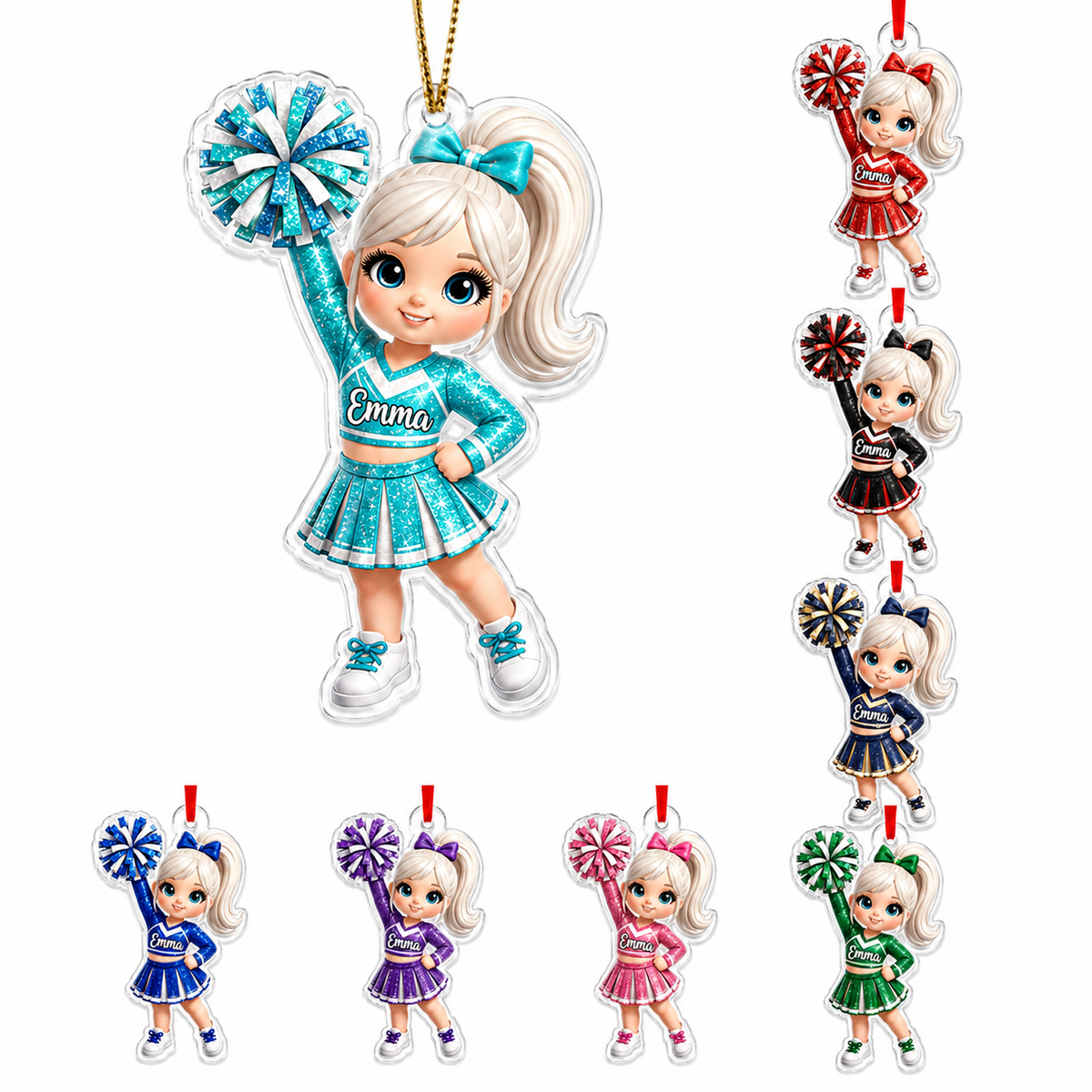 Cheerleading Color Acrylic Style 4