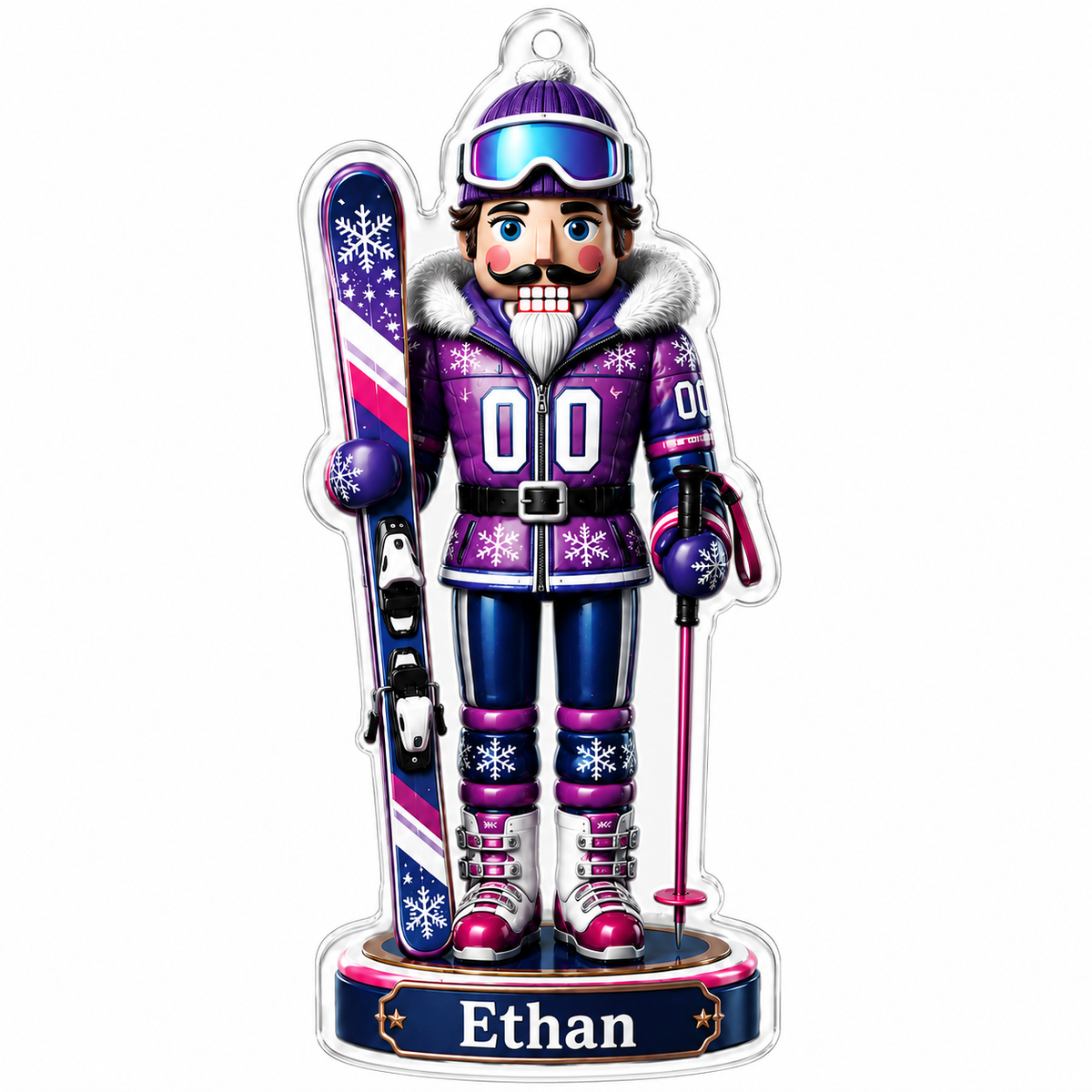 Sports Nutcracker Skiing Acrylic