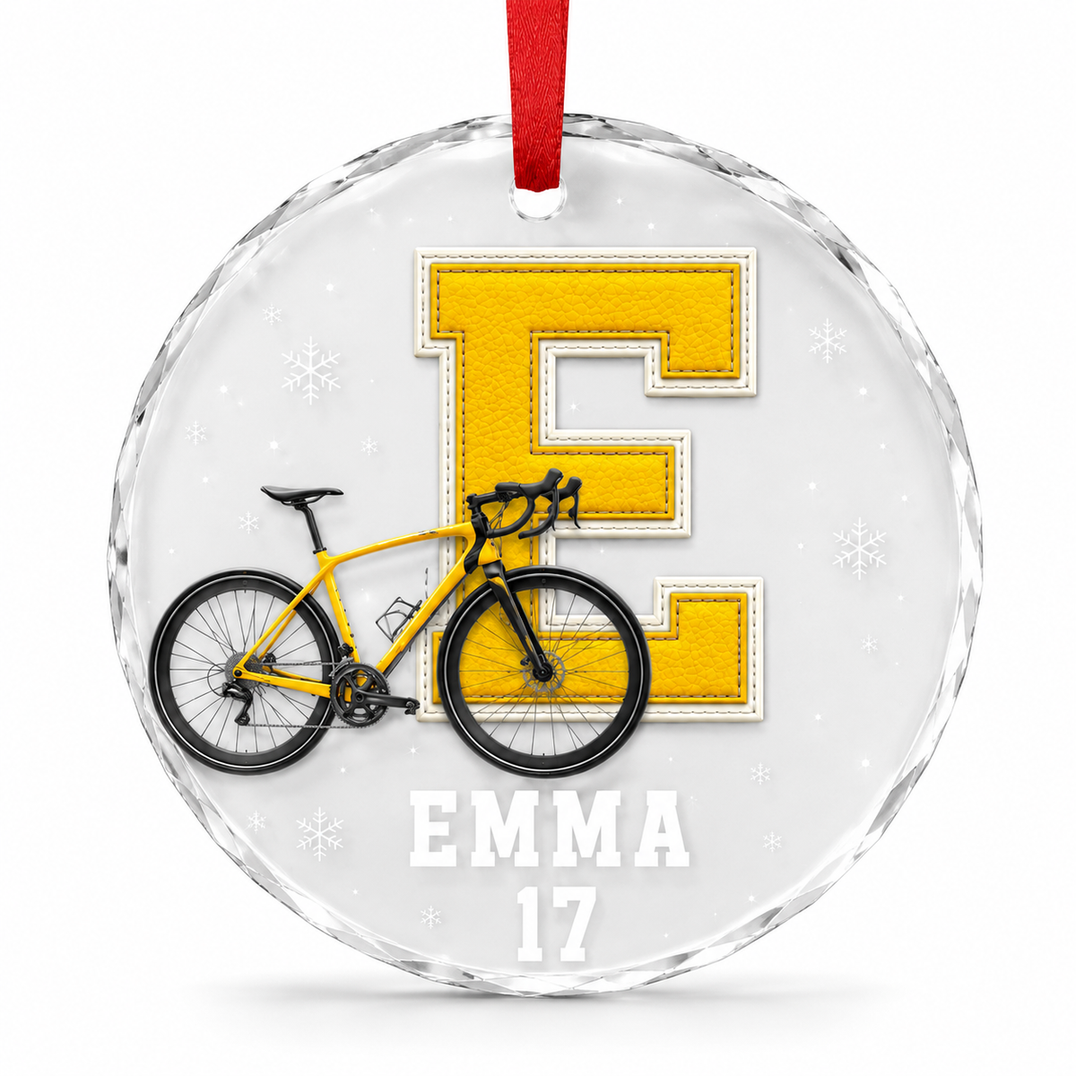 Sport Glass Alphabet Name Bike Racing