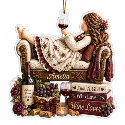 Personalized Just A Girl Hobby Wine Lover