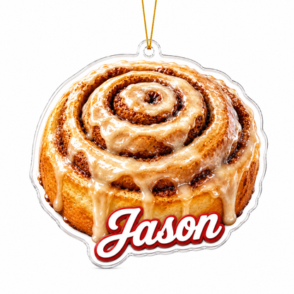 Breakfast Custom Name Cinamon Roll Acrylic