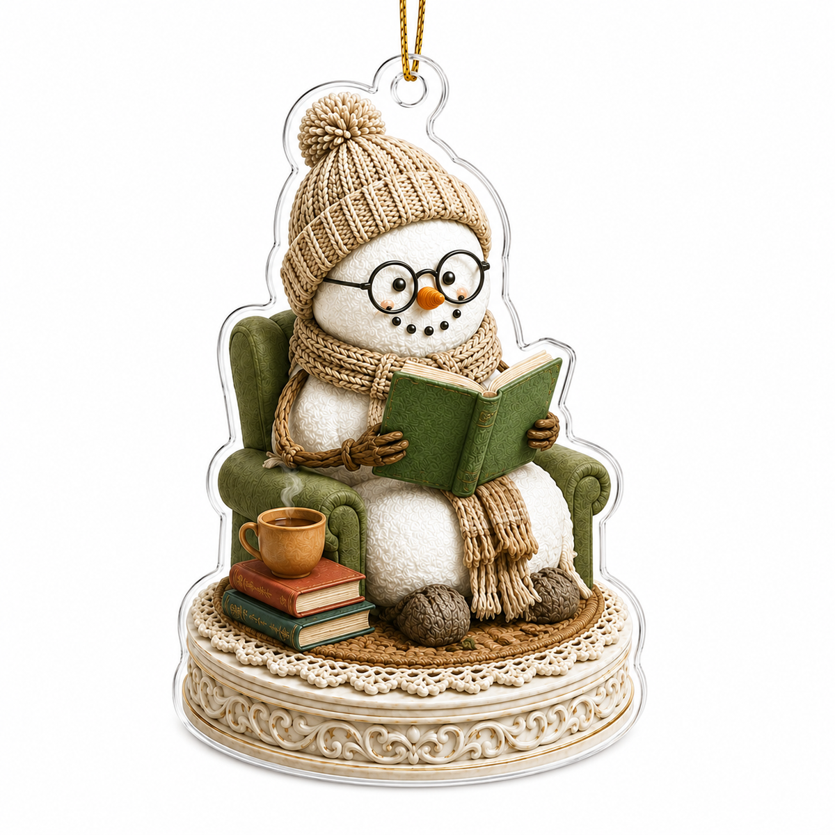 Snowman Hobbies Acrylic Reading