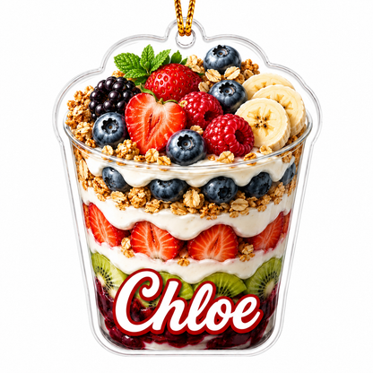Breakfast Custom Name Yogurt and Fruit Parfait Acrylic