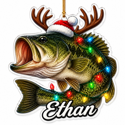 Fishing Christmas Lights Largemouth Bass Acrylic