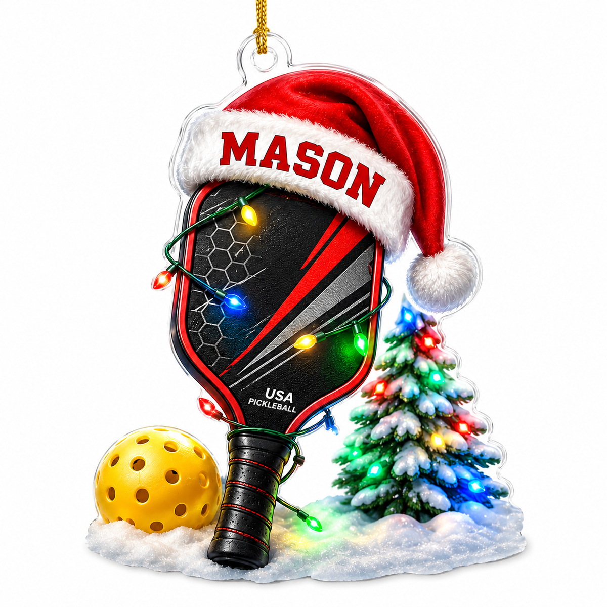 Custom Sports Christmas Acrylic - Pickleball