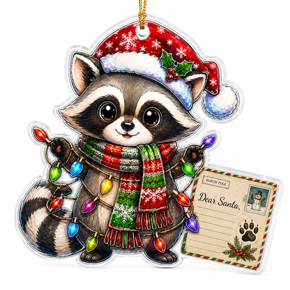 Animal With Christmas Led Raccoon