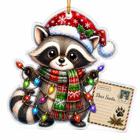 Animal With Christmas Led Raccoon