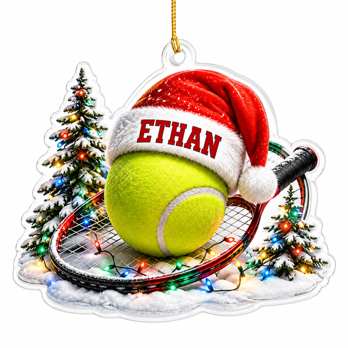 Custom Sports Christmas Acrylic - Tennis