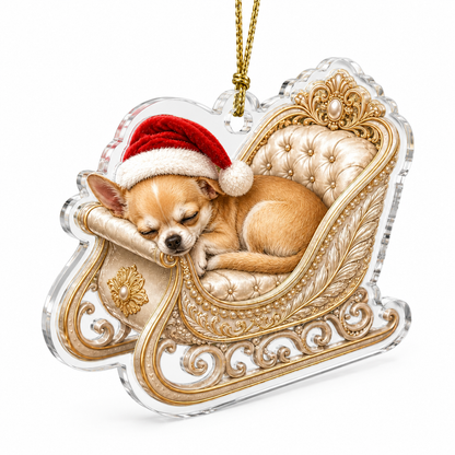 Dog Christmas Sleigh Chihuahua