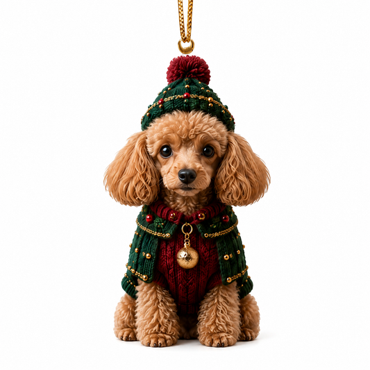 Dog Chrismast With Noel Sweater Poodle