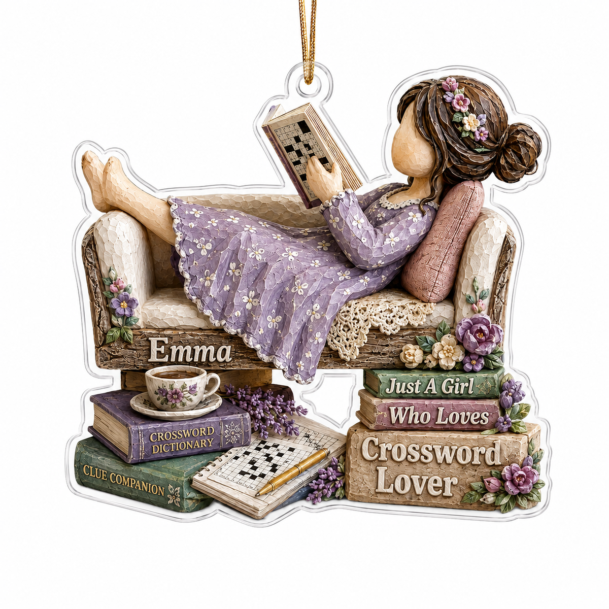 Personalized Just A Girl Hobby Crossword Lover