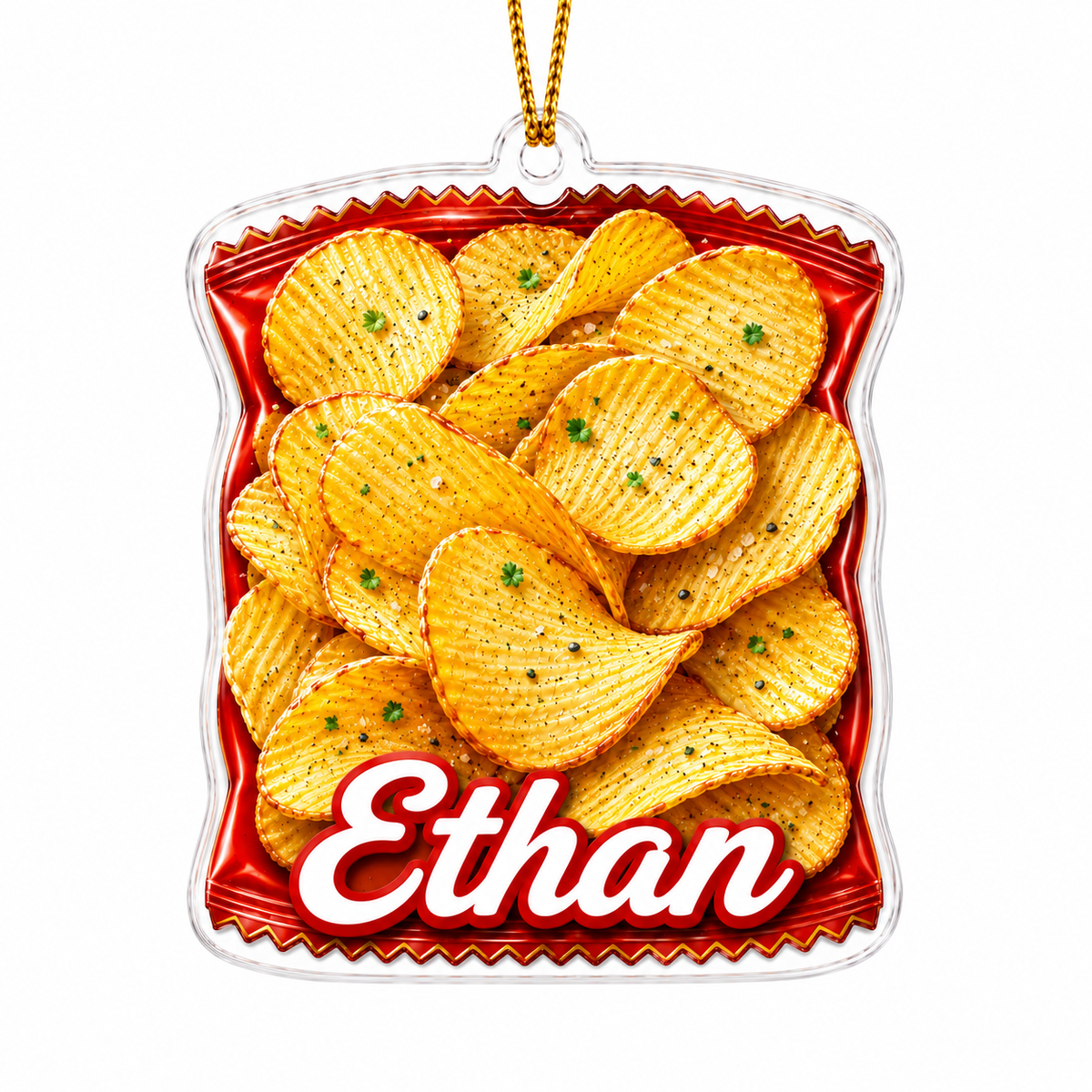 Breakfast Custom Name Potato Chips Acrylic