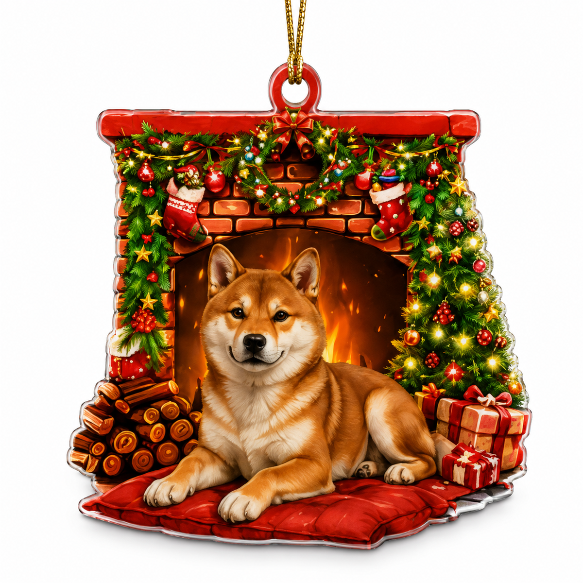 Dog Christmas Tree Shiba