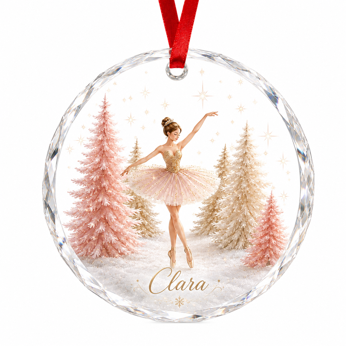 Personalized Dancing Glass Pink Ballerina