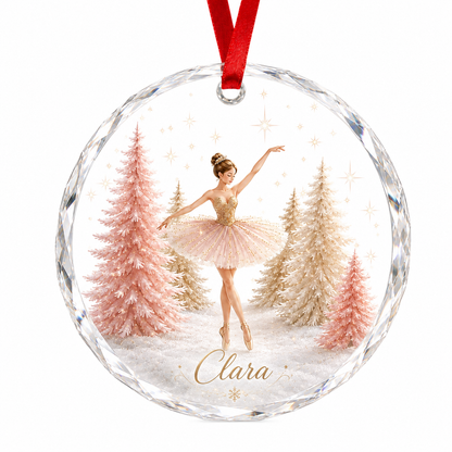 Personalized Dancing Glass Pink Ballerina