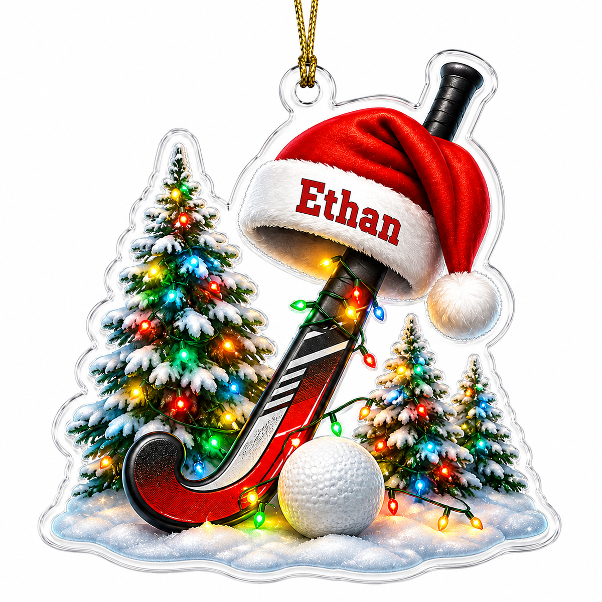 Custom Sports Christmas Acrylic - Field Hockey