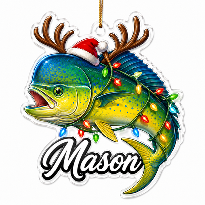 Fishing Christmas Lights Mahi Mahi Acrylic