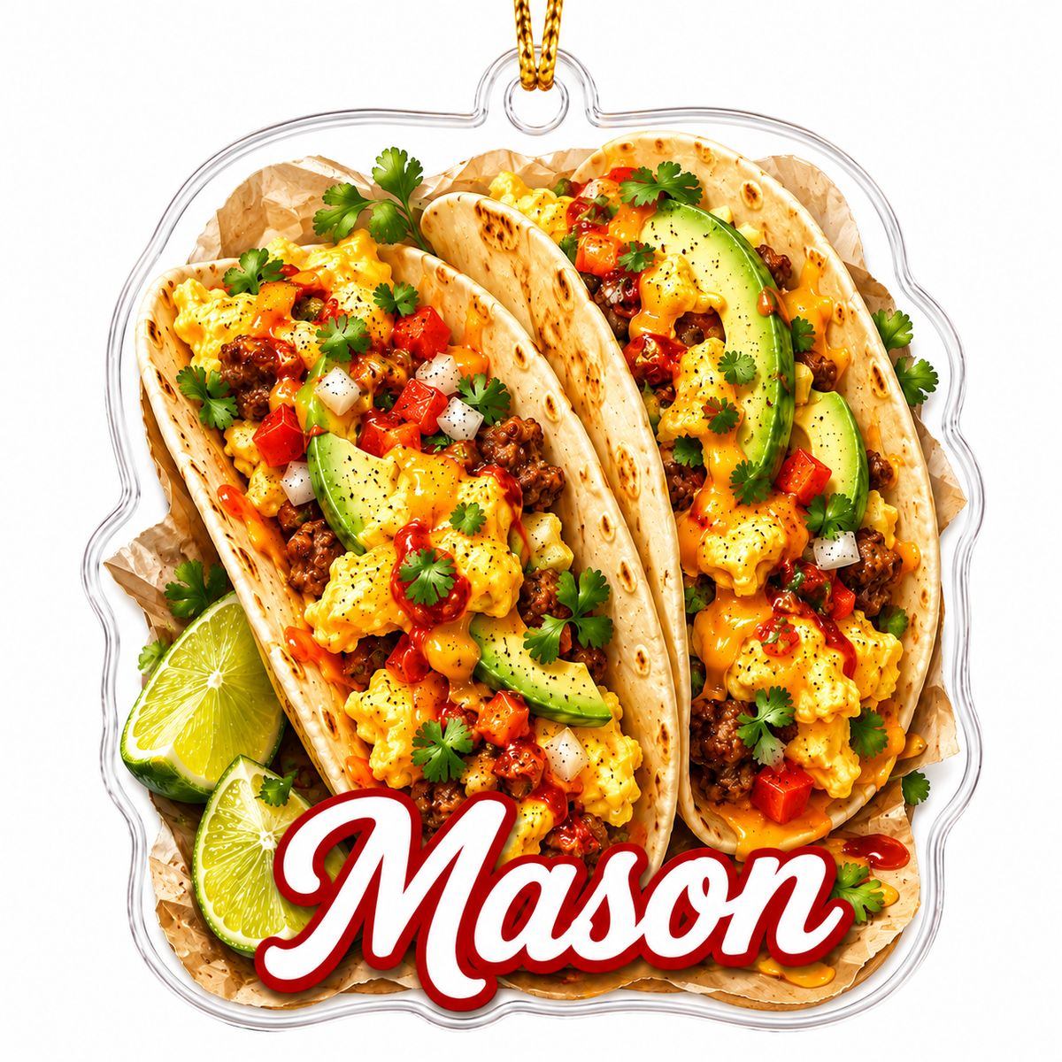Breakfast Custom Name Breakfast Tacos Acrylic