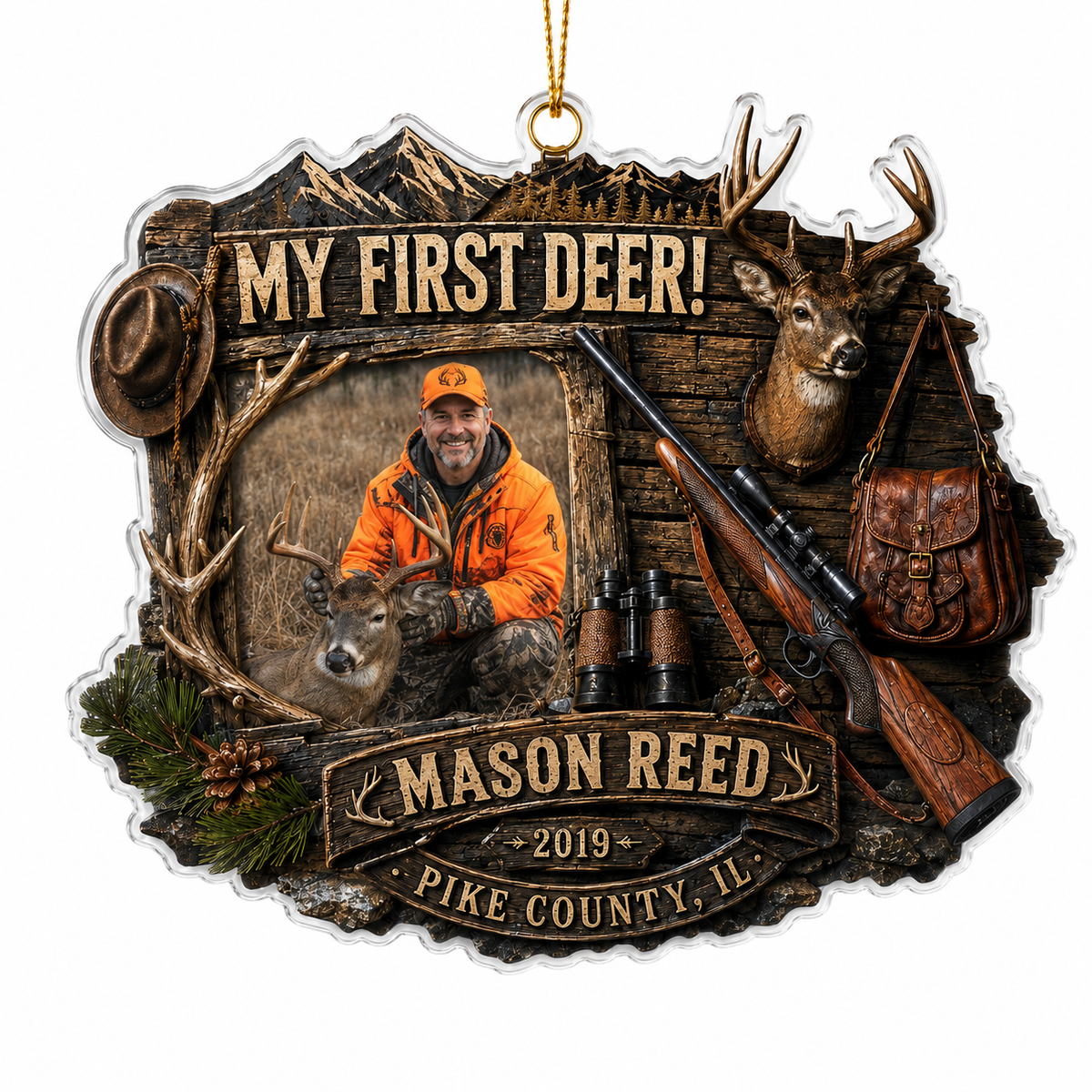 Personalized Hunting First Deer Keepsake Acrylic
