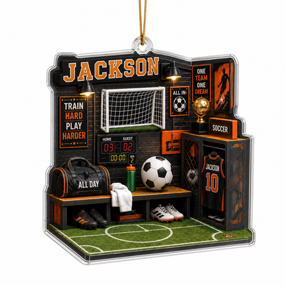 Sport Room Custome Name Acrylic Soccer