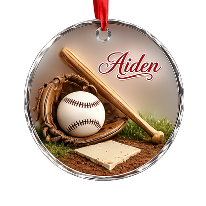 Sports Glass Ornament Baseball