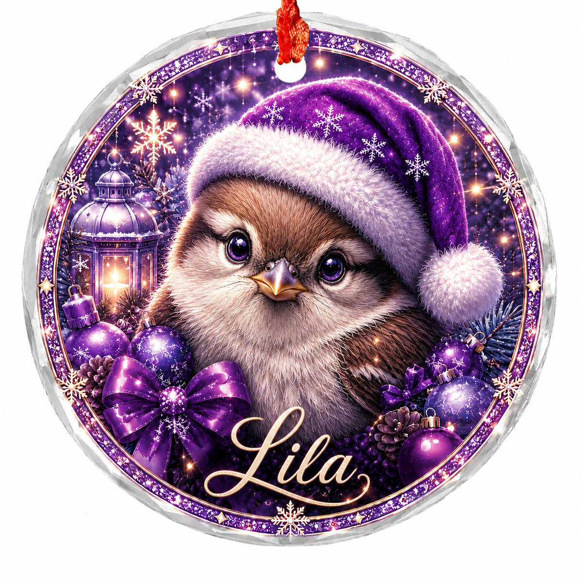 Purple Bird At Christmas Sparrow
