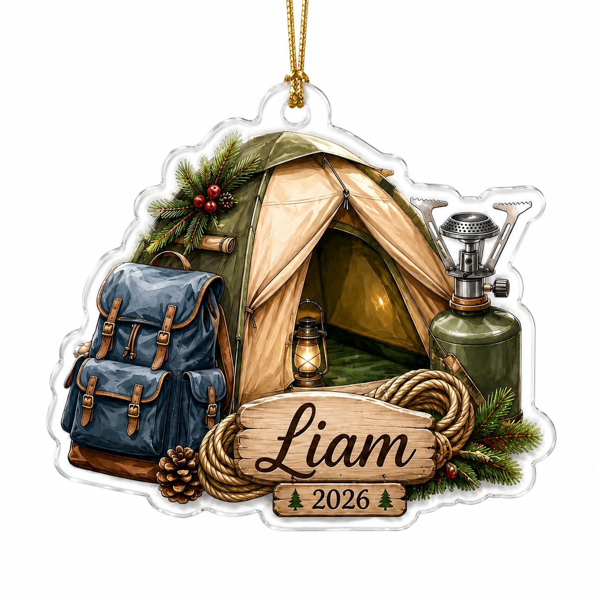 Camping Personalize Acrylic Alone Camping