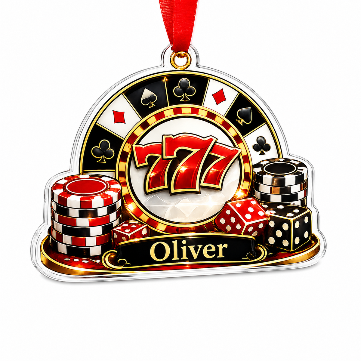 Pocker Custome Name Acrylic 777