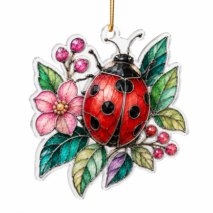 Bird With Flower Ladybug