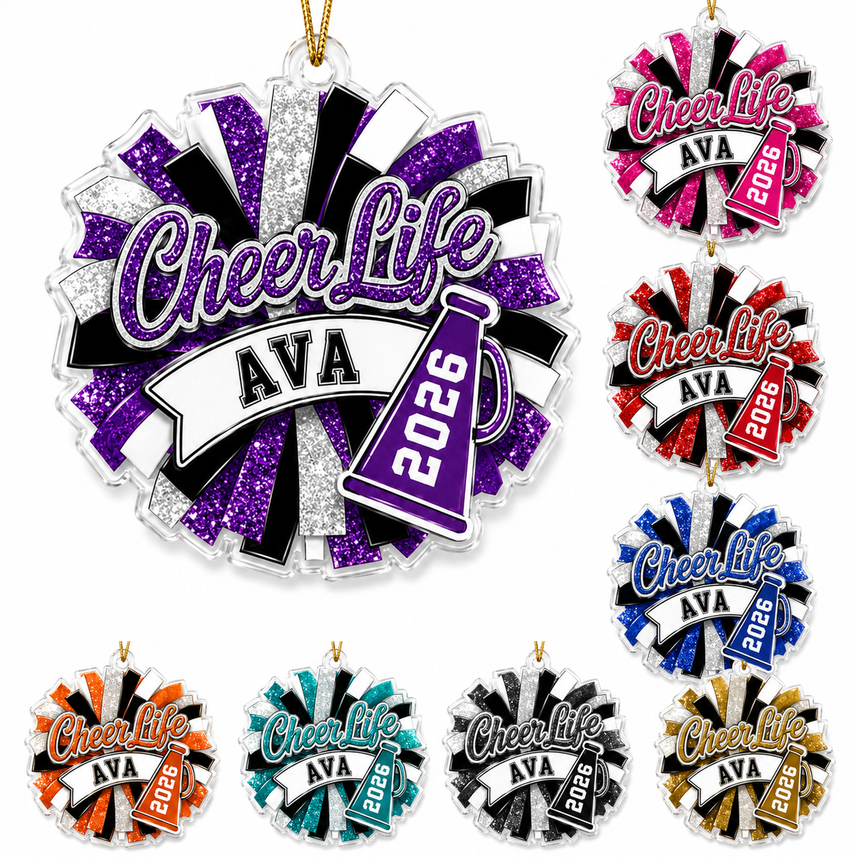 Cheerleading Color Acrylic Style 10