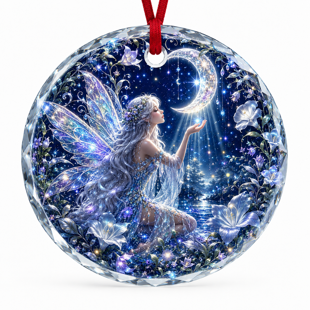 Fairy Glass Ornament Moonlight Fairy