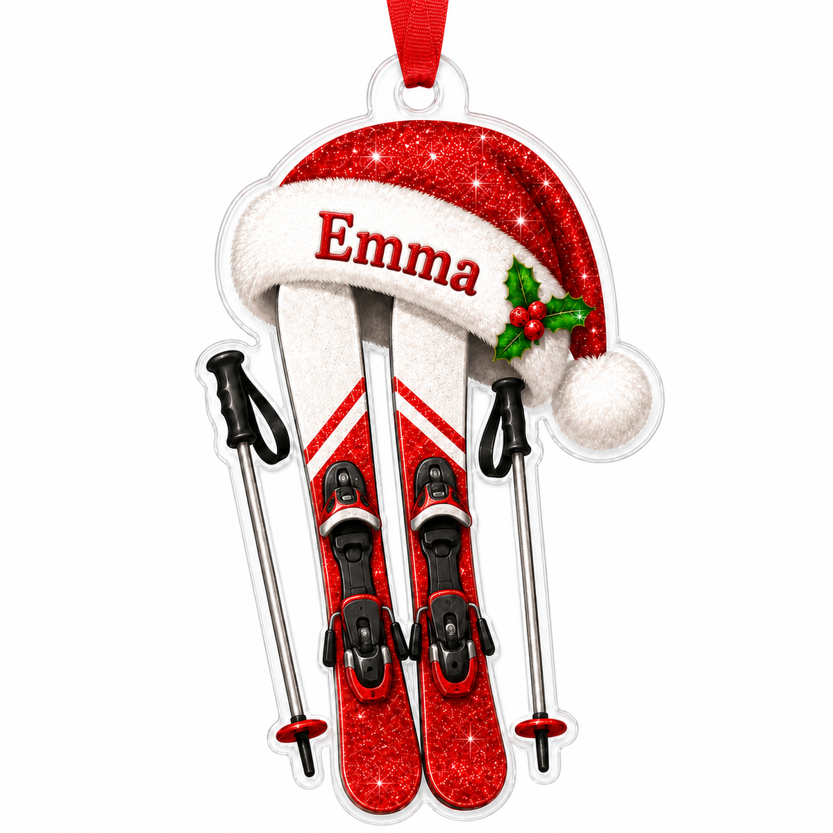 Sport Custome Name Acrylic Skiing