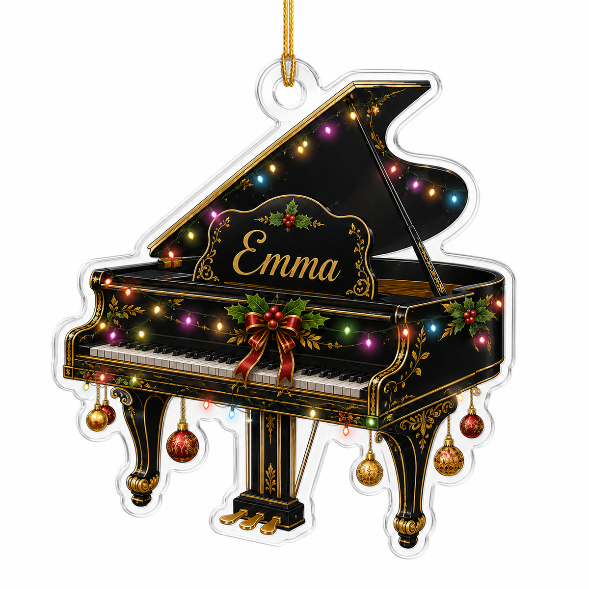 Piano Custome Name Acrylic Style 4