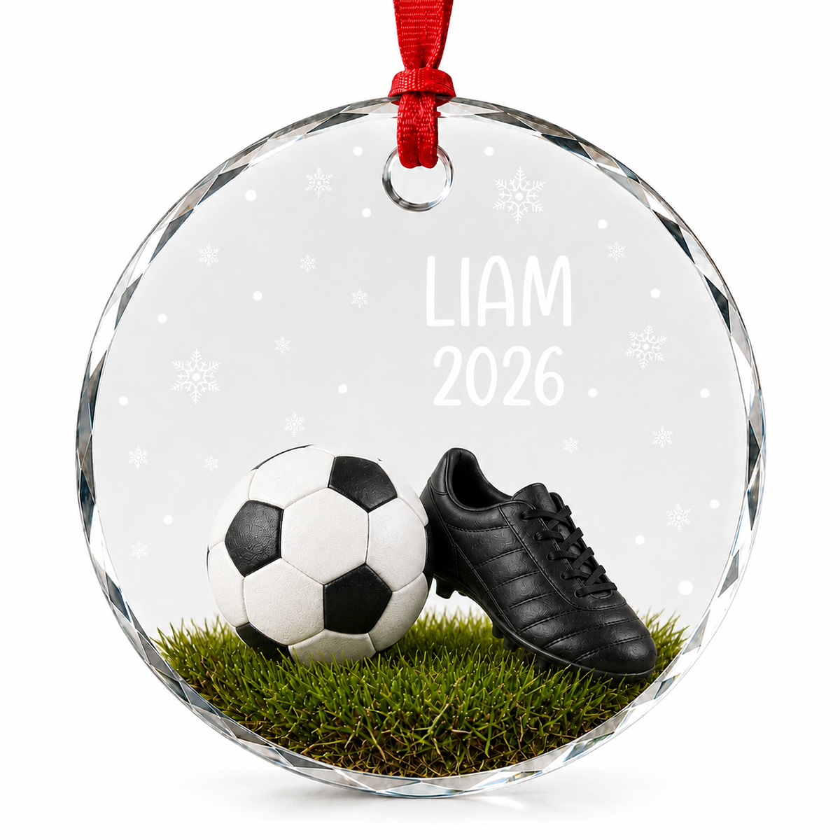Sport Glass Ornament Soccer Field