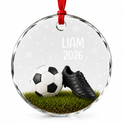 Sport Glass Ornament Soccer Field