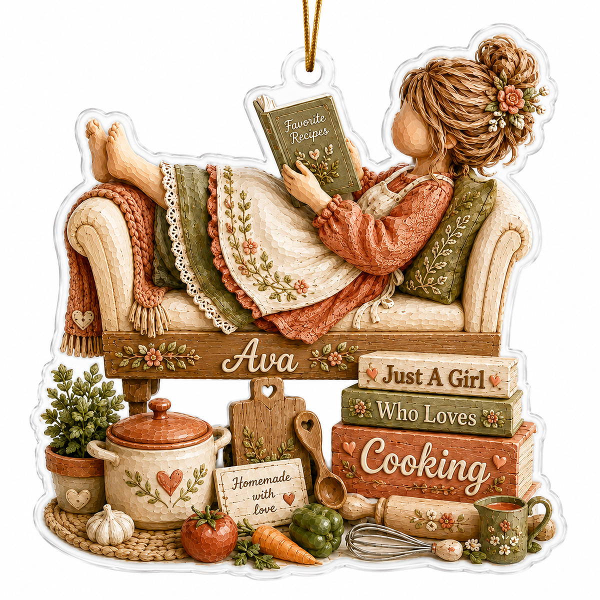 Personalized Just A Girl Hobby Cooking