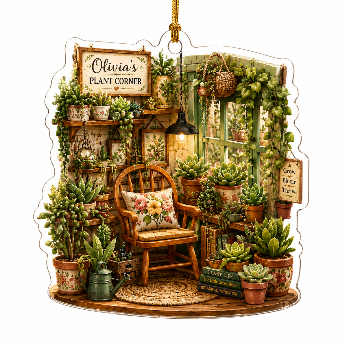 Custom Gardening Succulent Nook Acrylic
