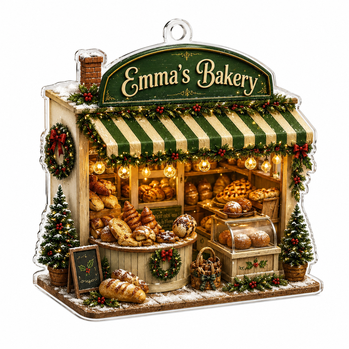 Personalized Kitchen Utensils Acrylic Green Bakery