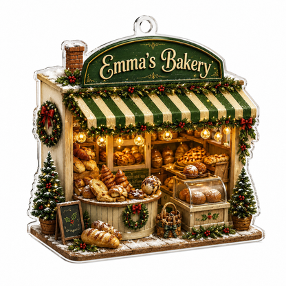 Personalized Kitchen Utensils Acrylic Green Bakery