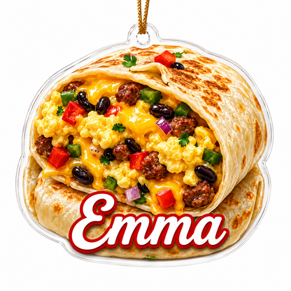 Breakfast Custom Name Burrito Acrylic