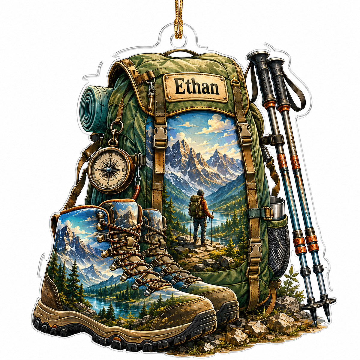 Custom Name Hiking And Trekking Acrylic Style 7