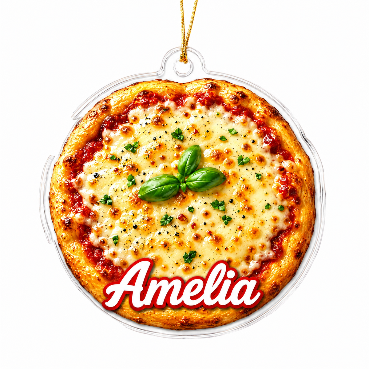 Breakfast Custom Name Mini Cheese Pizza Acrylic