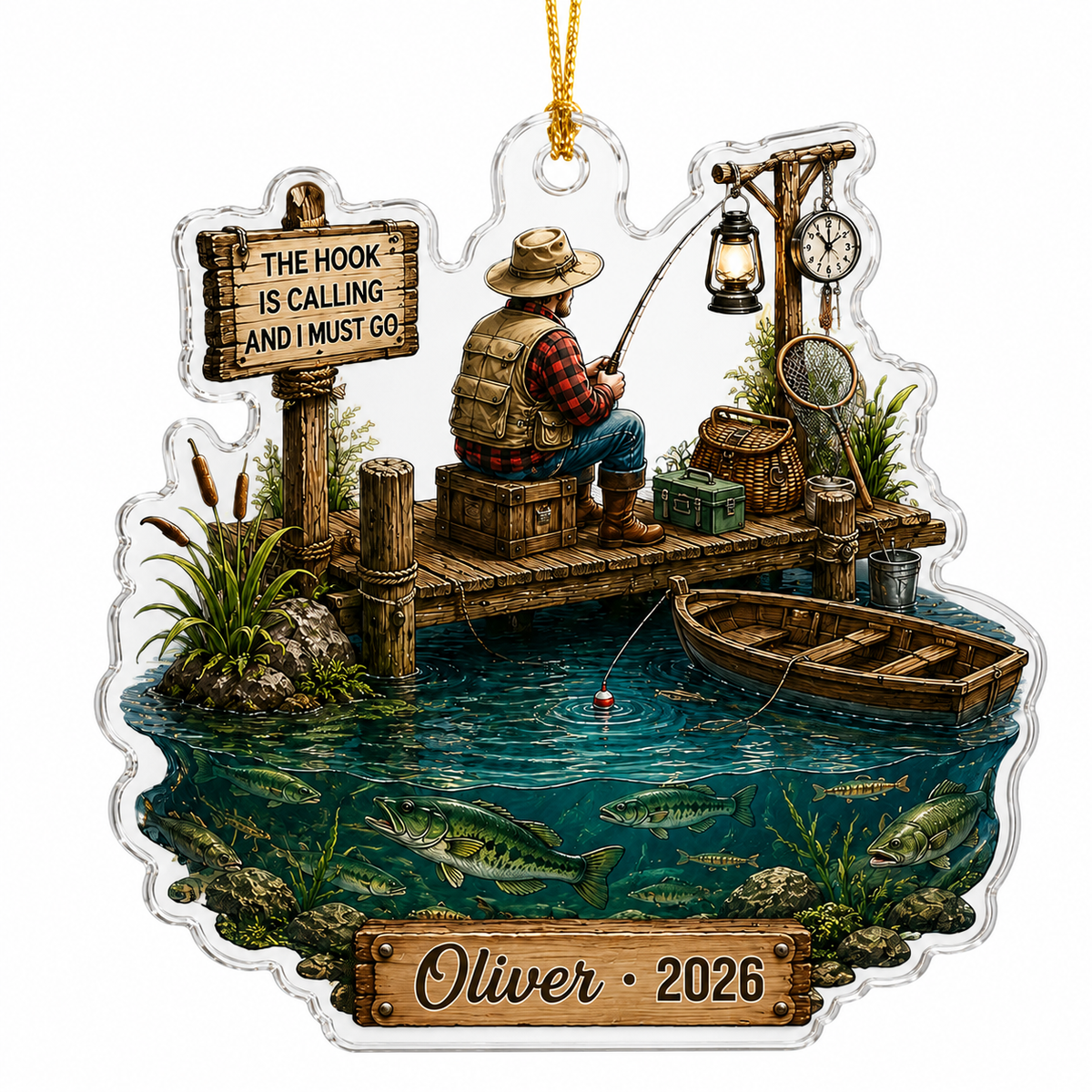 Personalized Fishing Fisherman Acrylic
